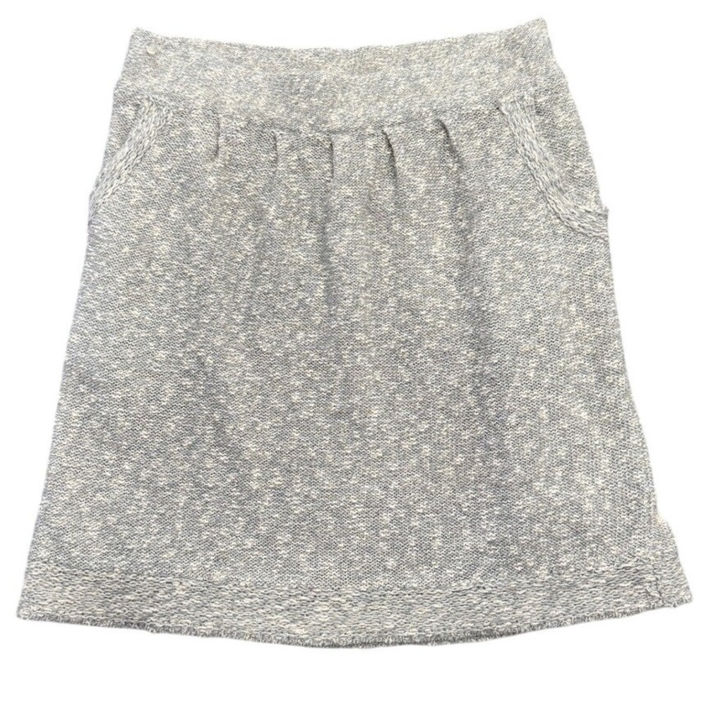 Ivanka Trump Girls Grey White Textured Knit Skirt Size S Pink Lining Pockets